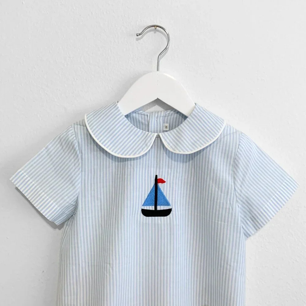 NWT Handsome Boys Dress Shirt & Shorts 2 Piece Outfit Celebration Wear Suit 4T - Picture 3 of 6